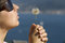 Free Woman Holding Dandelion Stock Images - 3517354