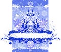 Free Floral Tree & Snowflakes Royalty Free Stock Photos - 3538068