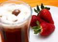 Free Cup Of Coffee And Strawberries Stock Photography - 3570762
