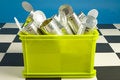 Free Bin Full Up With Tins Stock Photography - 3589112
