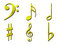 Free Gold Musical Symbols Stock Images - 3581114