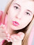 Free Girl Blowing A Kiss Royalty Free Stock Images - 3619579