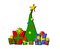 Free Cartoonish Christmas Trees And Gifts Isolated Stock Image - 3619991