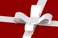 Free White Ribbon On White Present Royalty Free Stock Photos - 3631998