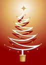 Free Christmas Tree Illustration With Gold Stars Royalty Free Stock Image - 3645086