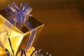 Free Elegant Gold Present On Gold Paper Stock Images - 3673904