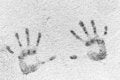 Free Handprints On Wall Stock Images - 3681274
