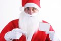 Free Santa With A White Card Stock Photography - 3691172
