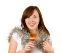 Free Young Woman With Glass Of Champagne, Celebration Stock Photos - 3693843