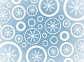 Free Retro Blue Snowflake Circles Background Royalty Free Stock Image - 3696896
