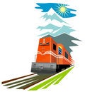 Free Retro Styled Speeding Train Stock Photography - 3699912