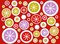 Free Red Retro Snowflake Circles Background Royalty Free Stock Photos - 3696738