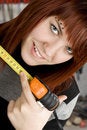 Free Girl Using Measuring Tape Stock Photos - 3741563