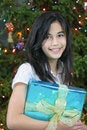 Free Young Teen Girl With Presents Stock Image - 3747561