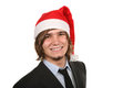 Free Guy In Cap Santa Stock Image - 3759901