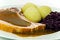 Free Dumpling With Pork Chop And Red Cabbage Stock Photos - 3754173