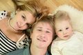 Free Family Lie On Floor Royalty Free Stock Image - 3760046