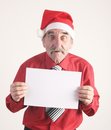 Free Santa Man With Blank Sign Stock Photography - 3778072