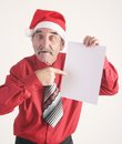 Free Santa Man With Blank Sign Royalty Free Stock Image - 3778096