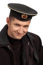 Free Military Sailor In Black Uniform Stock Photo - 3778320