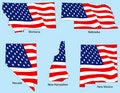 Free Five States With Flags Stock Image - 3780781