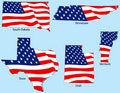 Free Five States With Flags Stock Images - 3780784