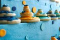 Free Up Close Decorated Cookies On Top Of A Gourmet Cak Stock Images - 3789764