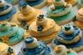 Free Rows Of Delicately Decorated Gourmet Cookies Stock Images - 3789974