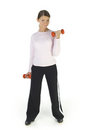 Free Beauty With Dumbbells Stock Photo - 3805610