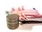 Free Coins And Euro Bills Stock Image - 3816921