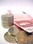 Free Money On The White Stock Photography - 3816952