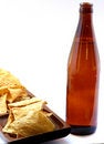 Free Beer Bottle With Unhealthy Eating Royalty Free Stock Photo - 3869465