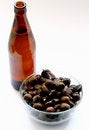 Free Beer Bottle With Unhealthy Eating Stock Images - 3874504