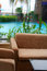 Free Sofa Near By Pool Royalty Free Stock Photo - 3879825
