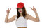 Free Emotional Girl In Red Cap Stock Images - 3891004