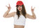 Free Emotional Girl In Red Cap Royalty Free Stock Photo - 3891005