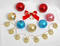 Free New Year Christmas-tree Decorations Royalty Free Stock Photography - 390137