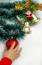 Free Handbells A Red Sphere And A Bow Christmas Decoration Stock Images - 390434