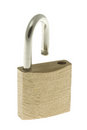 Free Isolated Opened Brass Padlock Stock Images - 3918604