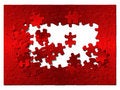 Free Puzzle From Red Metal. Royalty Free Stock Images - 3948419