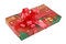 Free Christmas Gift Box With Red Ri Royalty Free Stock Photos - 3941668