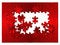 Free Puzzle From Red Metal. Royalty Free Stock Images - 3948419