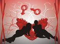 Free Silhouettes Of Youth. Love. Royalty Free Stock Photo - 3960275