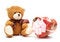 Free Classic Brown Teddy Bear With Heart-shaped Present Royalty Free Stock Image - 3978006