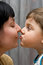 Free Mum And The Son Kiss Royalty Free Stock Images - 3994809