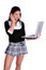 Free Laptop Phone Girl Stock Images - 3997424