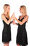 Free Twin Girls Gesture Ok Royalty Free Stock Images - 4003869