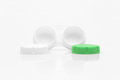 Free Contact Lens Case With Both Lids Off Stock Photo - 4026750