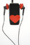 Free Black Music Player With Headphones And Red Hearts. Stock Photo - 4024050
