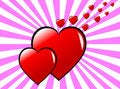 Free Funky Pink Hearts Background Royalty Free Stock Photography - 4031067
